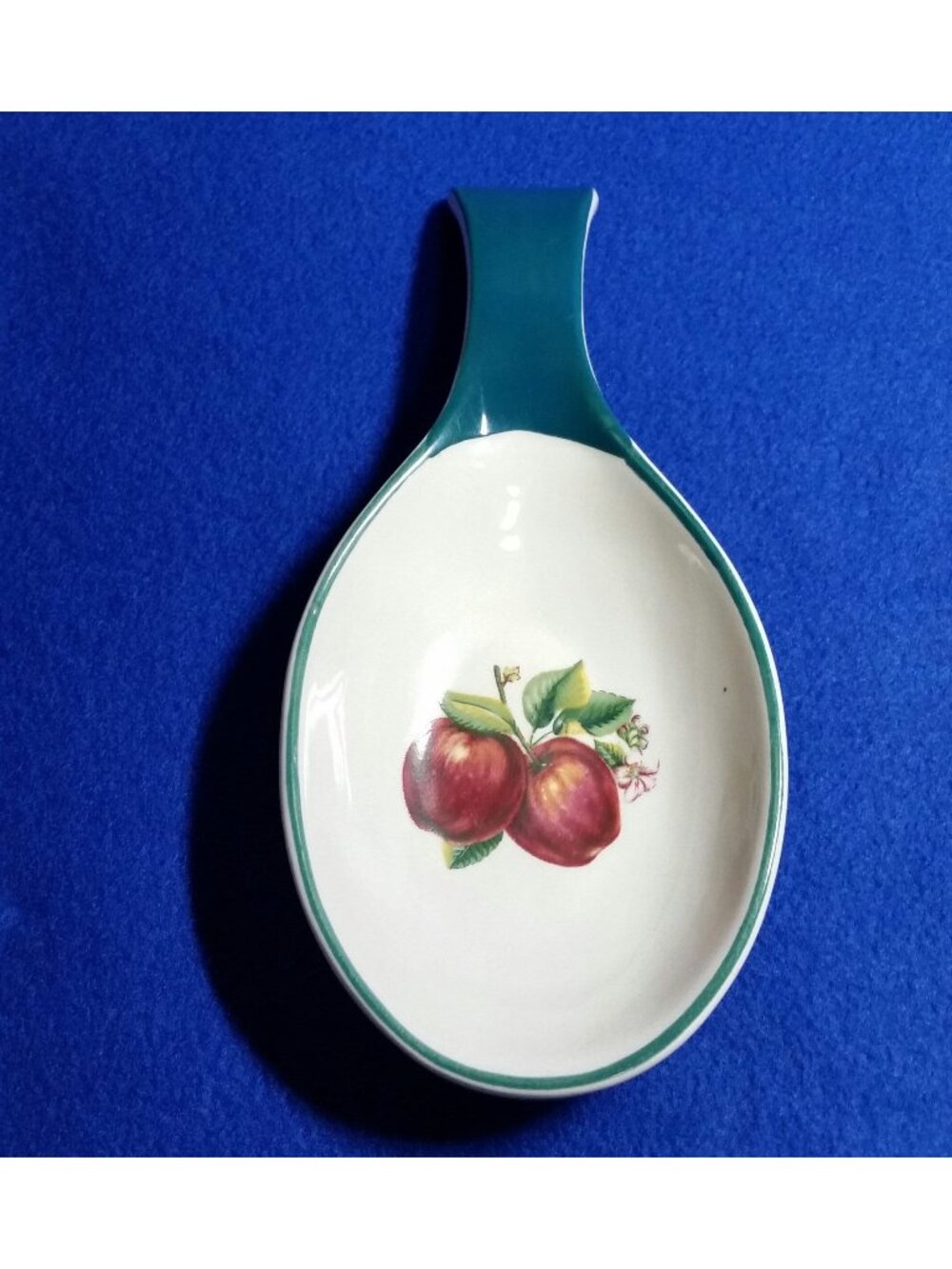 Casuals Apples Spoon Rest China Pearl Red Apples and Pink Blossoms Country